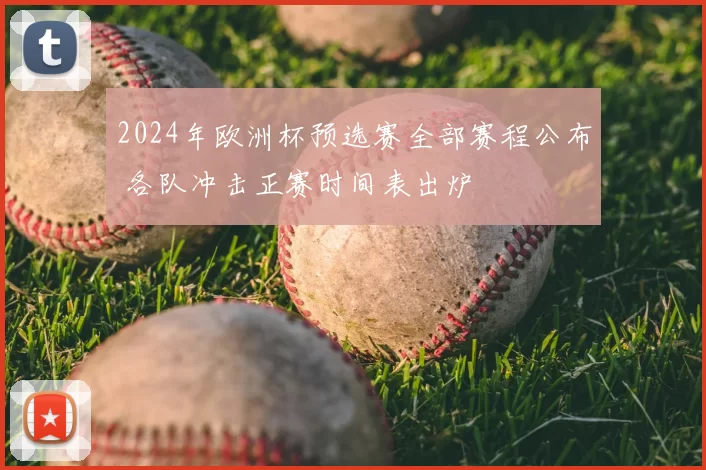 2024年欧洲杯预选赛全部赛程公布 各队冲击正赛时间表出炉